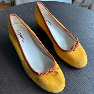 Repetto Suede Mustard Shoes Size 38 Clean Condition (Fits 7.5/8)